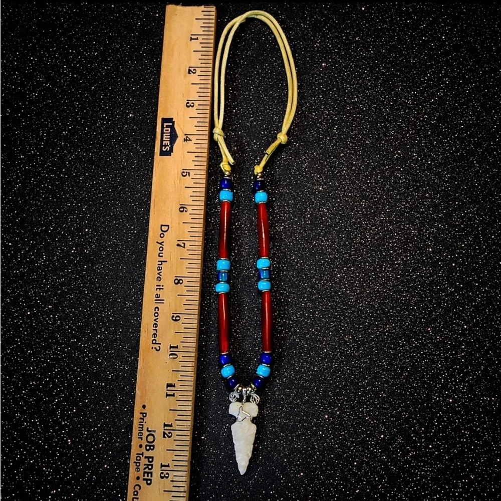 NWOT Signed Handmade White Quartz Arrowhead 13